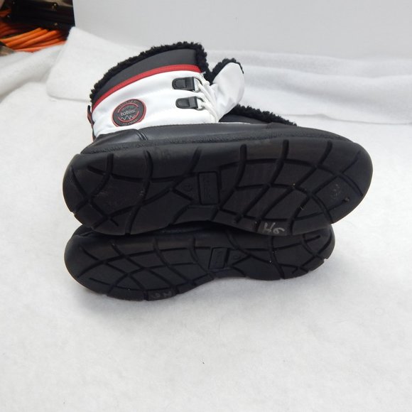 Totes Womens Black and White Snow Boots Lace Up Size 7M - Picture 10 of 14